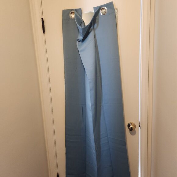 Aqua (Blackout) Curtains - 2 Panels - Picture 3 of 4